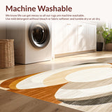 Natural Toned Round Area with Woven Boho Circle Motif and Earthy Accents(Beige)