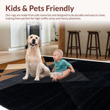 Ultra Soft Area Rug, Non Slip, Stain Resistant, Washable Area Rugs for Living Room, Bedroom, Rustic Earthy Abstract Texture(Brown)