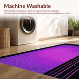 Ultra Soft Area Rug, Non Slip, Stain Resistant, Washable Area Rugs for Living Room, Bedroom, Chic Geometric Gaming Art(Purple)