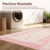 Ultra Soft Area Rug, Non Slip, Stain Resistant, Washable Area Rugs for Living Room, Bedroom, Pink Bow Accent Rug, Chic Decor(Pink)