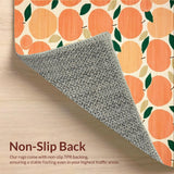 Ultra Soft Area Rug, Non Slip, Stain Resistant, Washable Area Rugs for Living Room, Bedroom, Stylish Tropical Peach Color Palette(Orange)