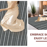 Ultra Soft Area Rug, Non Slip, Stain Resistant, Washable Area Rugs for Living Room, Bedroom, Dynamic Black and White Graphic Elements(Black)