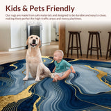 Luxurious Textured Wave Design(Blue)