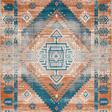Ultra Soft Area Rug, Non Slip, Stain Resistant, Washable Area Rugs for Living Room, Bedroom, Artful Modern Symmetrical Textures(Orange)