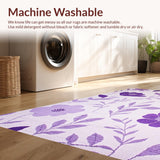Ultra Soft Area Rug, Non Slip, Stain Resistant, Washable Area Rugs for Living Room, Bedroom, Chic Cute Lavender Circle Statement(Purple)