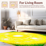 Colorful Sunburst Geometric Motif(Yellow)