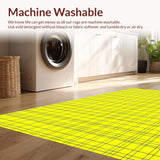 Ultra Soft Area Rug, Non Slip, Stain Resistant, Washable Area Rugs for Living Room, Bedroom, Elegant Layered Trellis Look(Yellow)