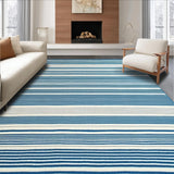 Ultra Soft Area Rug, Non Slip, Stain Resistant, Washable Area Rugs for Living Room, Bedroom, Rustic Textured Ivory Patterns(Blue)