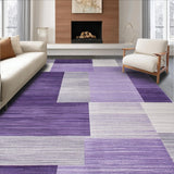 Ultra Soft Area Rug, Non Slip, Stain Resistant, Washable Area Rugs for Living Room, Bedroom, Luxurious Trellis Style Arrangement(Purple)