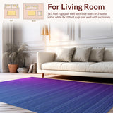 Ultra Soft Area Rug, Non Slip, Stain Resistant, Washable Area Rugs for Living Room, Bedroom, Contemporary Purple Blue Bedroom Plush Area Rug(Blue)