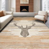 Ultra Soft Area Rug, Non Slip, Stain Resistant, Washable Area Rugs for Living Room, Bedroom, Elegant Rustic Shaggy Texture(Beige)