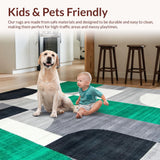 Ultra Soft Area Rug, Non Slip, Stain Resistant, Washable Area Rugs for Living Room, Bedroom, Minimalist Soft Toned Design(Gray)
