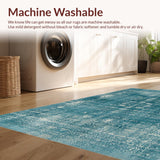 Ultra Soft Area Rug, Non Slip, Stain Resistant, Washable Area Rugs for Living Room, Bedroom, Modern Octopus Rug(Blue)