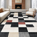 Ultra Soft Area Rug, Non Slip, Stain Resistant, Washable Area Rugs for Living Room, Bedroom, Modern Monochrome Diamond Pattern(Gray)