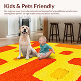 Ultra Soft Area Rug, Non Slip, Stain Resistant, Washable Area Rugs for Living Room, Bedroom, Cozy Soft Textured Youthful Vibe(Yellow)