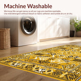 Ultra Soft Area Rug, Non Slip, Stain Resistant, Washable Area Rugs for Living Room, Bedroom, Warm Earthy Tone Addition(Yellow)
