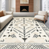 Ultra Soft Area Rug, Non Slip, Stain Resistant, Washable Area Rugs for Living Room, Bedroom, Boho Bliss Indoor/ Beige Runner Durable &(Beige)