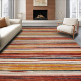 Ultra Soft Area Rug, Non Slip, Stain Resistant, Washable Area Rugs for Living Room, Bedroom, Artistic Casual Woven Aesthetic(Red)