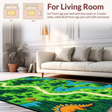 Whimsical Dino Adventure Landscape(Green)