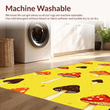 Ultra Soft Area Rug, Non Slip, Stain Resistant, Washable Area Rugs for Living Room, Bedroom, Charming Child-Friendly Decor Element(Yellow)