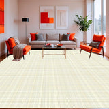 Beige Checkered Classic Geometric Squares For Interior Decor(Beige)