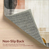 Area Vintage Distressed Beige Brown Abstract(Beige)