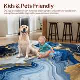 Elegant Wavy Marble Aesthetic(Blue)