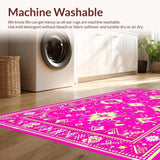 Playful Rustic Textured Welcome Mat(Pink)