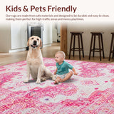 Graceful Low Pile Vintage Design(Pink)