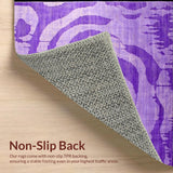 Ultra Soft Area Rug, Non Slip, Stain Resistant, Washable Area Rugs for Living Room, Bedroom, Chic Pastel Dreamy Hues(Purple)