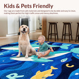 Bright Teal Coastal Inspired Print(Blue)