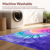 Ultra Soft Area Rug, Non Slip, Stain Resistant, Washable Area Rugs for Living Room, Bedroom, Enchanting Cozy Mixed Hues(Purple)