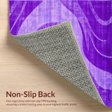 Ultra Soft Area Rug, Non Slip, Stain Resistant, Washable Area Rugs for Living Room, Bedroom, Vibrant Tie-Dye Aesthetic Charm(Purple)