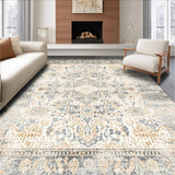 Ultra Soft Area Rug, Non Slip, Stain Resistant, Washable Area Rugs for Living Room, Bedroom, Boho Neutral with Geometric Design(Beige)