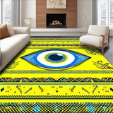 Ultra Soft Area Rug, Non Slip, Stain Resistant, Washable Area Rugs for Living Room, Bedroom, Elegant Colorful Medallion Style(Yellow)