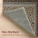 Ultra Soft Area Rug, Non Slip, Stain Resistant, Washable Area Rugs for Living Room, Bedroom, Sleek Modern Feline Print(Gray)