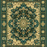 Ultra Soft Area Rug, Non Slip, Stain Resistant, Washable Area Rugs for Living Room, Bedroom, Modern Shag with Intricate(Blue)