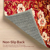 Chic Vibrant Botanical Motif(Red)