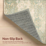 Beige Green Vintage Design Easy Clean Durable Non Shed(Beige)