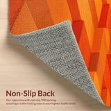 Ultra Soft Area Rug, Non Slip, Stain Resistant, Washable Area Rugs for Living Room, Bedroom, Modern Burnt Orange Living Room Non-Slip Rug(Orange)
