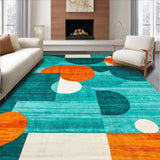 Ultra Soft Area Rug, Non Slip, Stain Resistant, Washable Area Rugs for Living Room, Bedroom, Elegant Watercolor Inspired Motif(Blue)