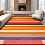 Ultra Soft Area Rug, Non Slip, Stain Resistant, Washable Area Rugs for Living Room, Bedroom, Chic Geometric Playful Aesthetic(Orange)