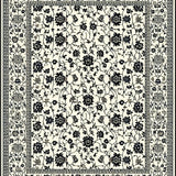 Ultra Soft Area Rug, Non Slip, Stain Resistant, Washable Area Rugs for Living Room, Bedroom, Trendy Area with Bold Black Floral Design and Subtle Beige Hues(Beige)