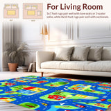 Brightly Colored City Journey Canvas(Blue)