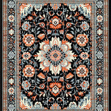 Striking Dark Floral Artistry(Black)