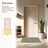 Ultra Soft Area Rug, Non Slip, Stain Resistant, Washable Area Rugs for Living Room, Bedroom, Boho Taupe Living Room Non-Slip Low Pile Rug(Beige)
