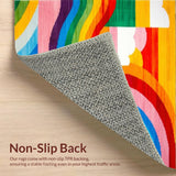 Colorful Contemporary Patterned Mat(Red)