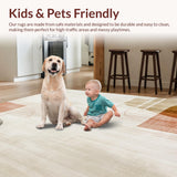 Area Vintage Distressed Beige Brown Abstract(Beige)