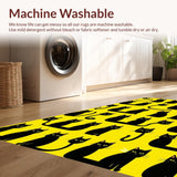 Ultra Soft Area Rug, Non Slip, Stain Resistant, Washable Area Rugs for Living Room, Bedroom, Stylish Modern Whimsical Animal Art(Yellow)