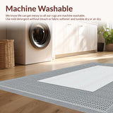 Ultra Soft Area Rug, Non Slip, Stain Resistant, Washable Area Rugs for Living Room, Bedroom, Contemporary Soft Humor Accent(Gray)